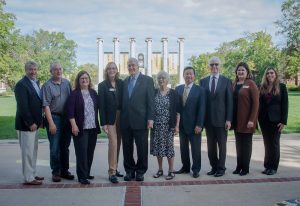 a photo of a group including dean lidsky, steve hanlon and president choi