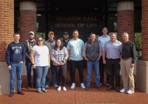 a photo of about a dozen Mizzou Law veterans