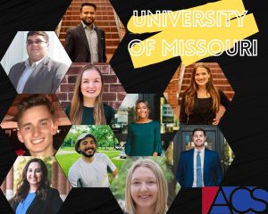 a collage of mizzou law ACS student chapter members