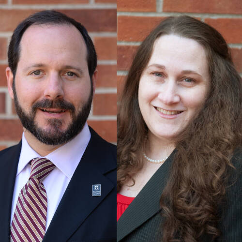 a side by side photo of ben trachtenberg and anne alexander