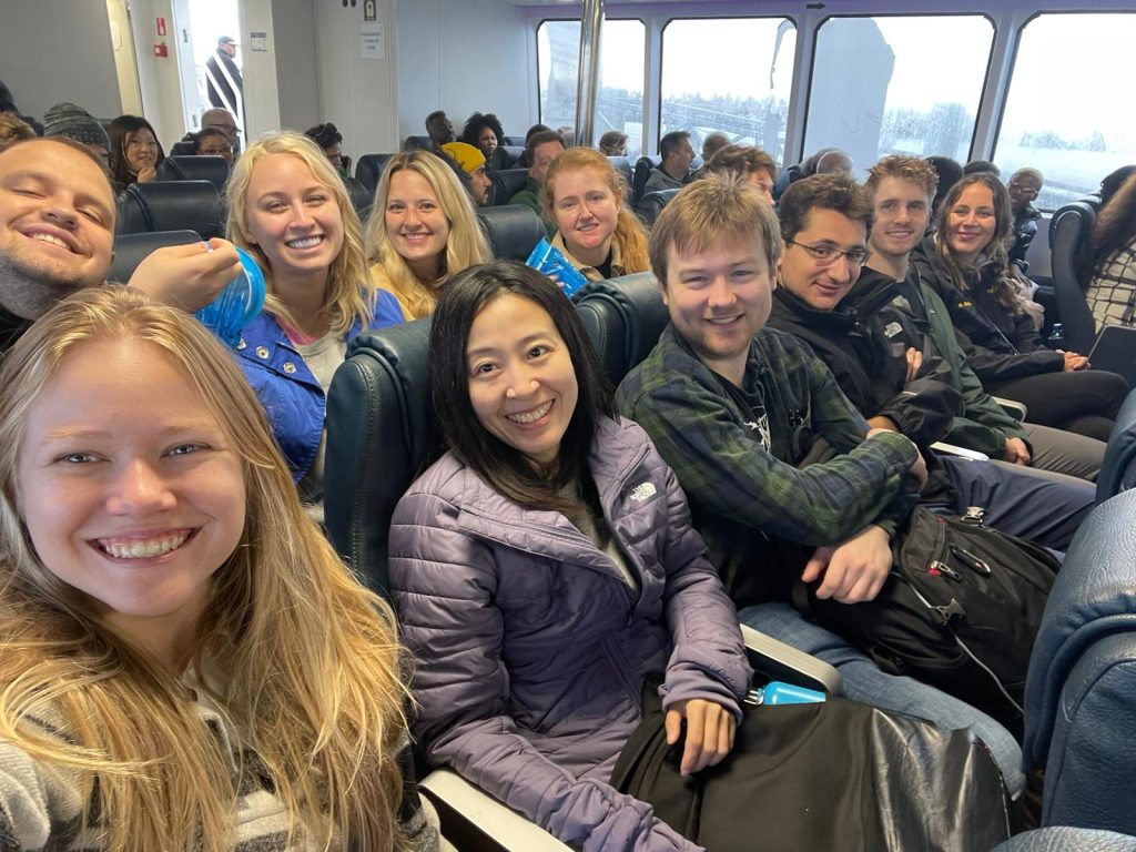 a photo of students traveling in south africa on a boat