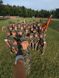 kirby with a group of officer candidates