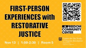 first person experiences with restorative justice